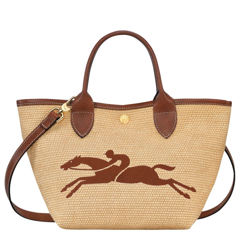 Torebka Damskie Longchamp Le Panier Pliage S Basket Canvas Brązowe | PL9250UZ