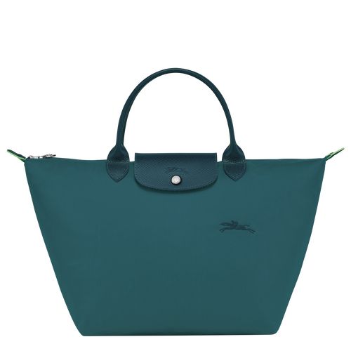 Torebka Damskie Longchamp Le Pliage Green M Recycled canvas Paw | PL9062FD