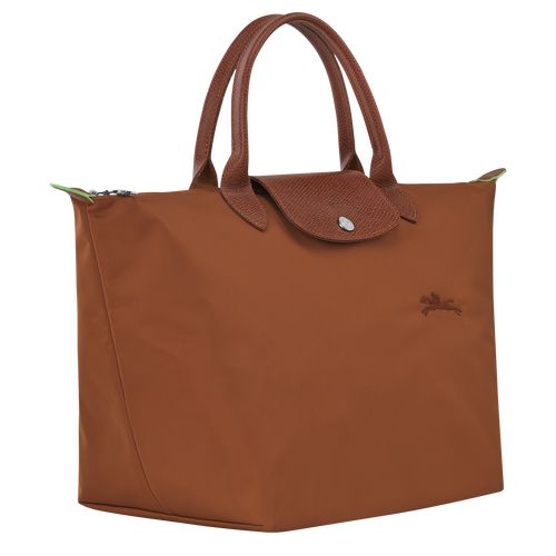 Torebka Damskie Longchamp Le Pliage Green M Recycled canvas Cognac | PL9058PJ