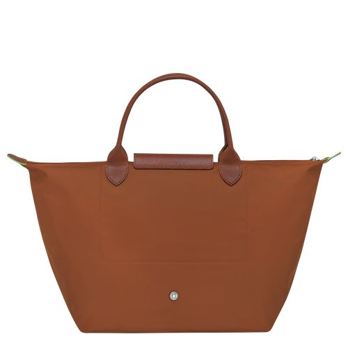 Torebka Damskie Longchamp Le Pliage Green M Recycled canvas Cognac | PL9058PJ