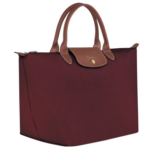 Torebka Damskie Longchamp Le Pliage Original M Recycled canvas Bordowe | PL9076NW