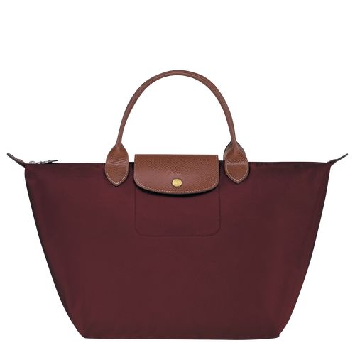 Torebka Damskie Longchamp Le Pliage Original M Recycled canvas Bordowe | PL9076NW