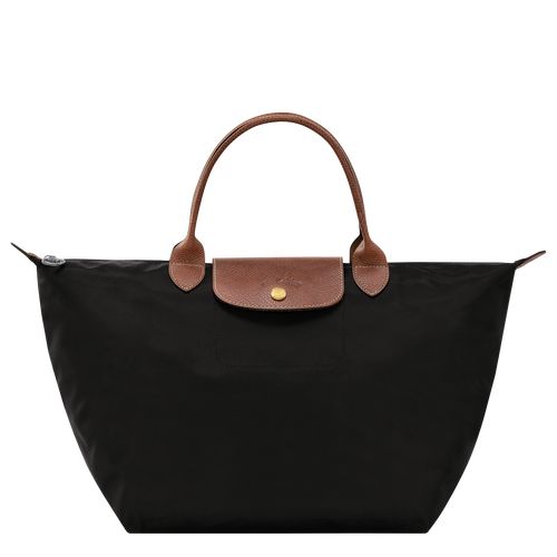 Torebka Damskie Longchamp Le Pliage Original M Recycled canvas Czarne | PL9071VR