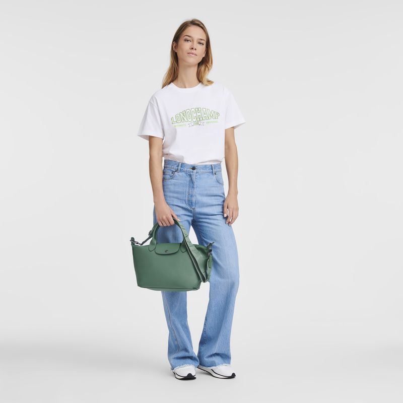 Torebka Damskie Longchamp Le Pliage Xtra S Leather Sage | PL9218FD