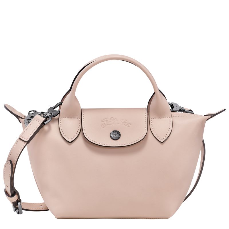 Torebka Damskie Longchamp Le Pliage Xtra XS Leather Nude | PL9210YX