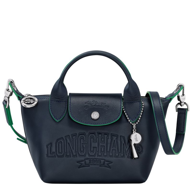 Torebka Damskie Longchamp Le Pliage Xtra XS Leather Granatowe | PL9195PJ