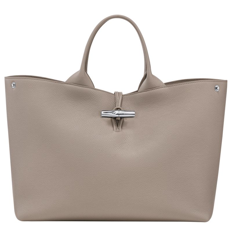 Torebka Damskie Longchamp Le Roseau L Leather Clay | PL9117JP