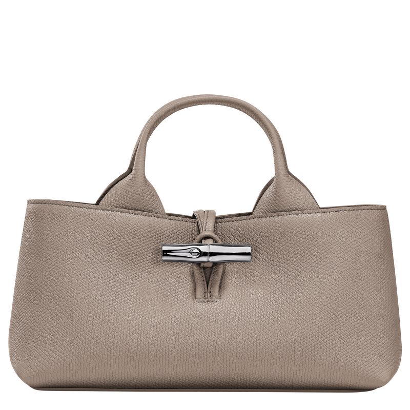 Torebka Damskie Longchamp Le Roseau S Leather Clay | PL9112SG