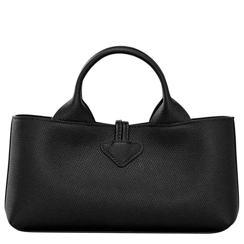 Torebka Damskie Longchamp Le Roseau S Leather Czarne | PL9110PJ