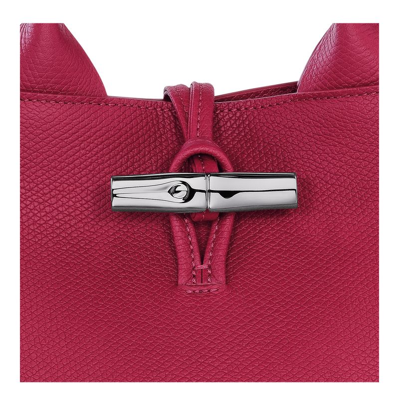 Torebka Damskie Longchamp Le Roseau S Leather Beetroot | PL9100QM