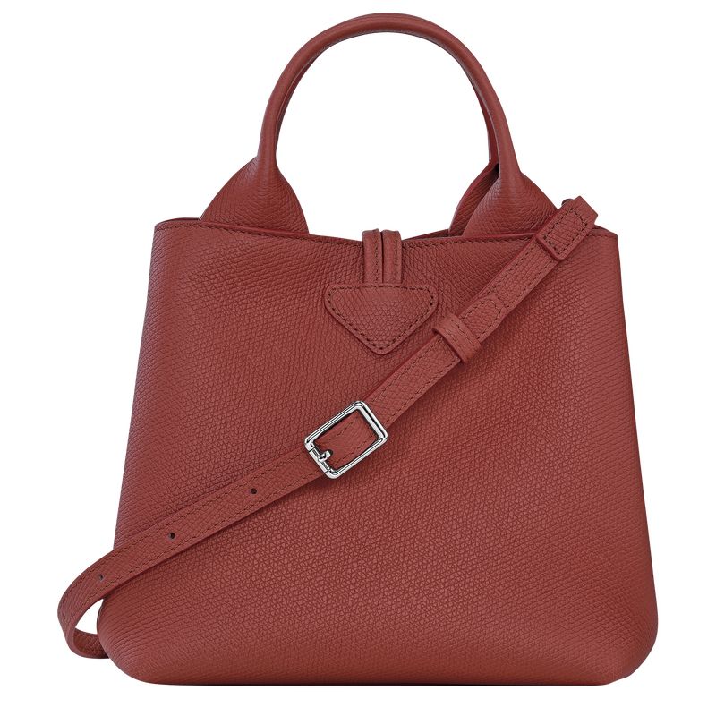 Torebka Damskie Longchamp Le Roseau S Leather Chestnut | PL9099WN