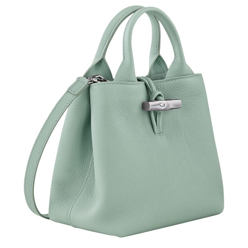 Torebka Damskie Longchamp Le Roseau S Leather Celadon | PL9097RV