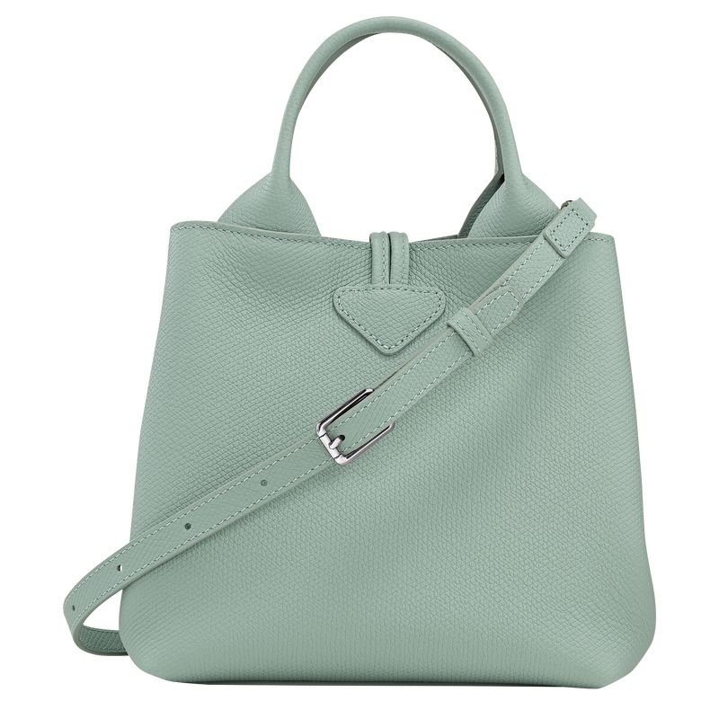 Torebka Damskie Longchamp Le Roseau S Leather Celadon | PL9097RV