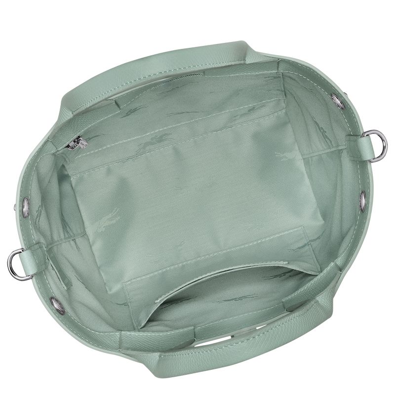 Torebka Damskie Longchamp Le Roseau S Leather Celadon | PL9097RV