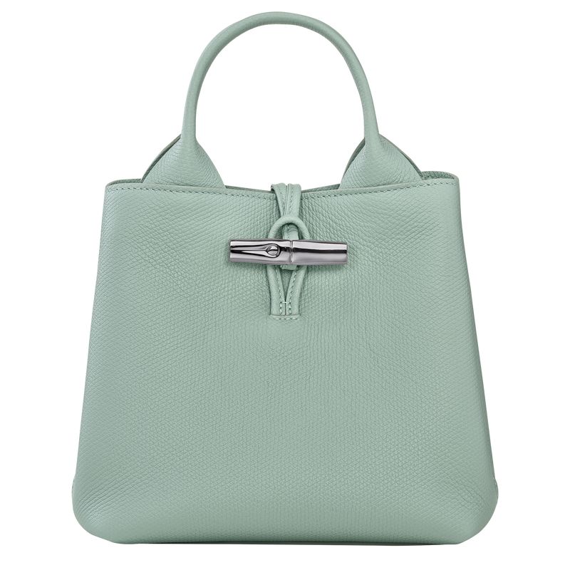 Torebka Damskie Longchamp Le Roseau S Leather Celadon | PL9097RV