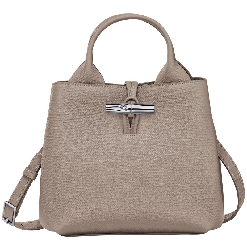 Torebka Damskie Longchamp Le Roseau S Leather Clay | PL9096TC