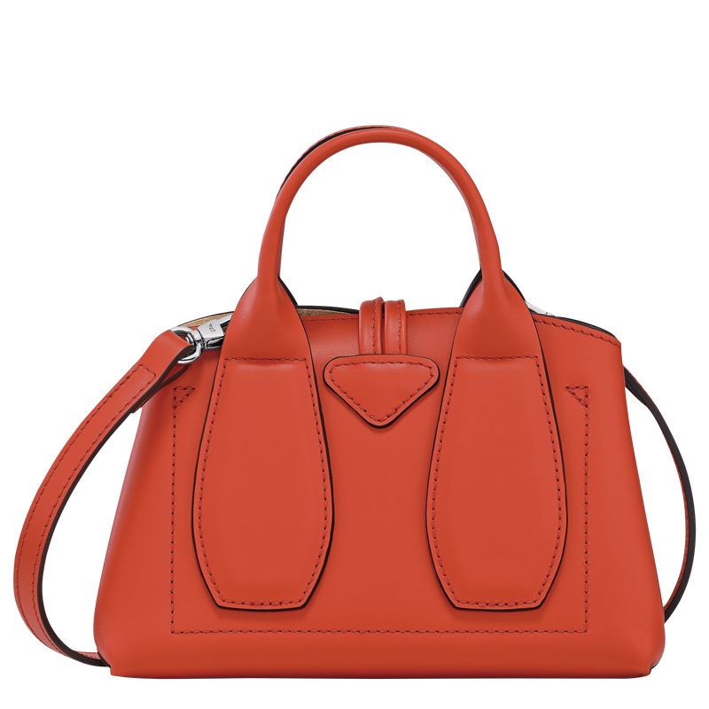 Torebka Damskie Longchamp Le Roseau XS Leather Paprika | PL9152QM