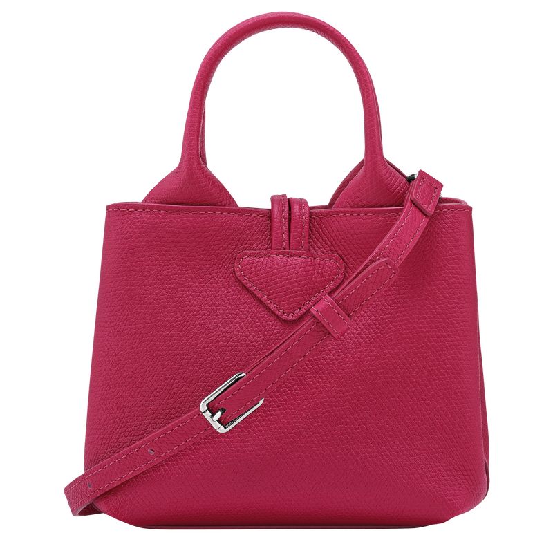 Torebka Damskie Longchamp Le Roseau XS Leather Beetroot | PL9109OK