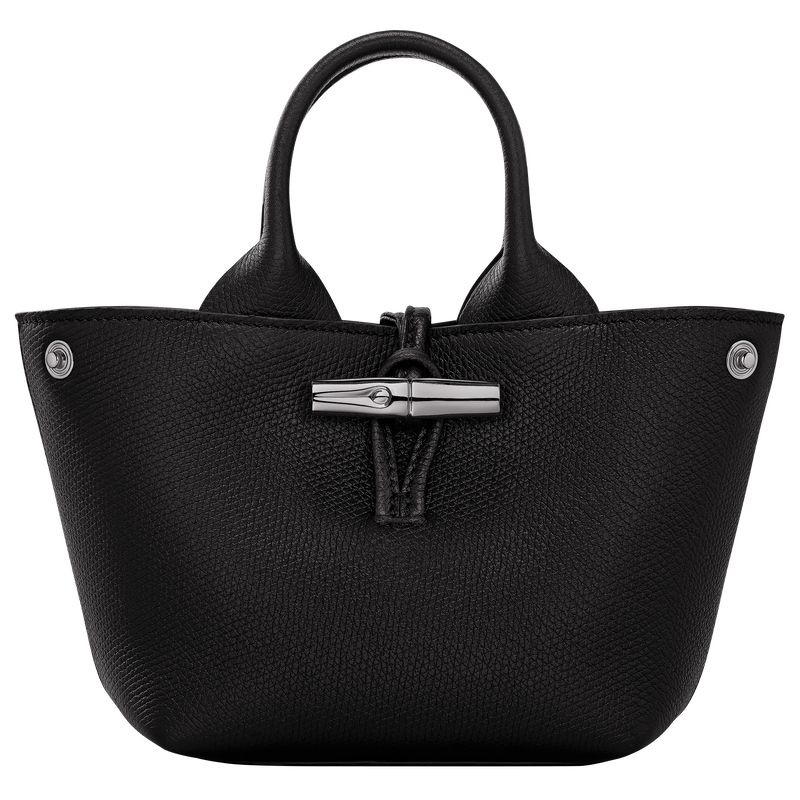 Torebka Damskie Longchamp Le Roseau XS Leather Czarne | PL9102WN