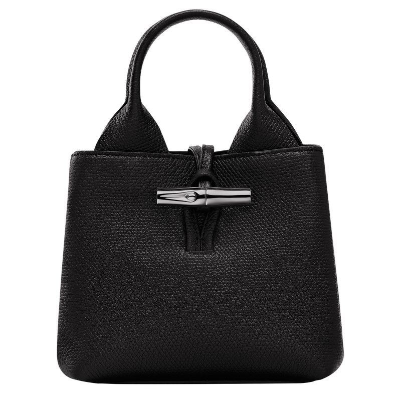 Torebka Damskie Longchamp Le Roseau XS Leather Czarne | PL9102WN