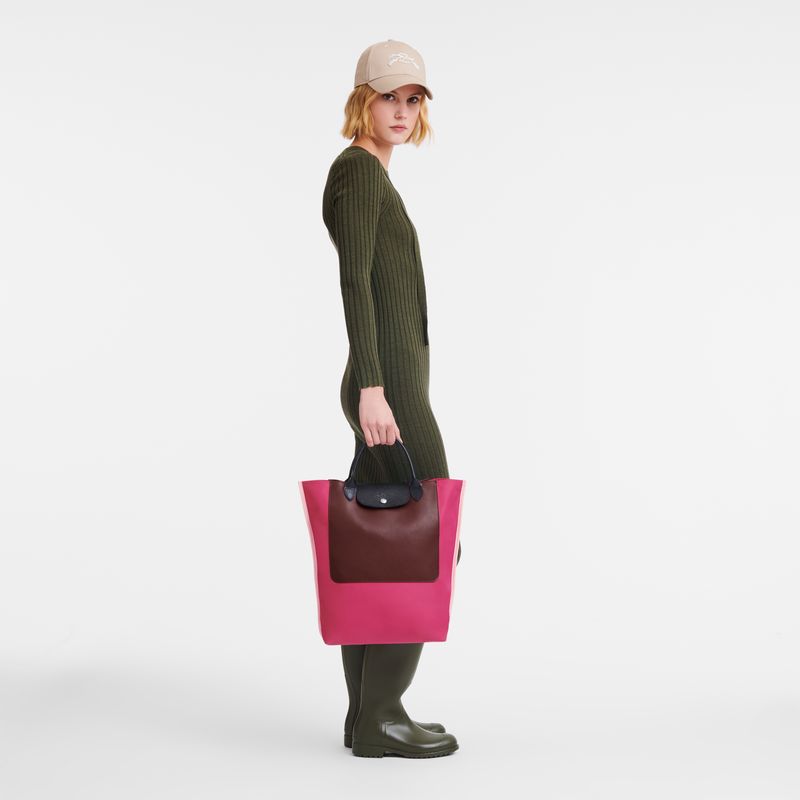 Torebka Męskie Longchamp Cabas M Tote Canvas Magenta | PL7477SG