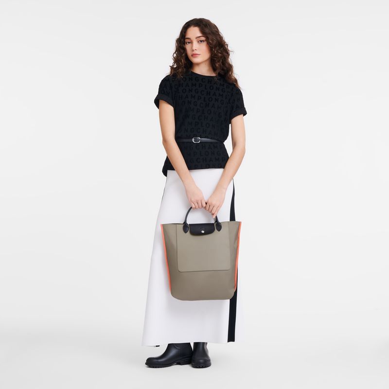 Torebka Męskie Longchamp Cabas M Tote Canvas Clay | PL7473HA