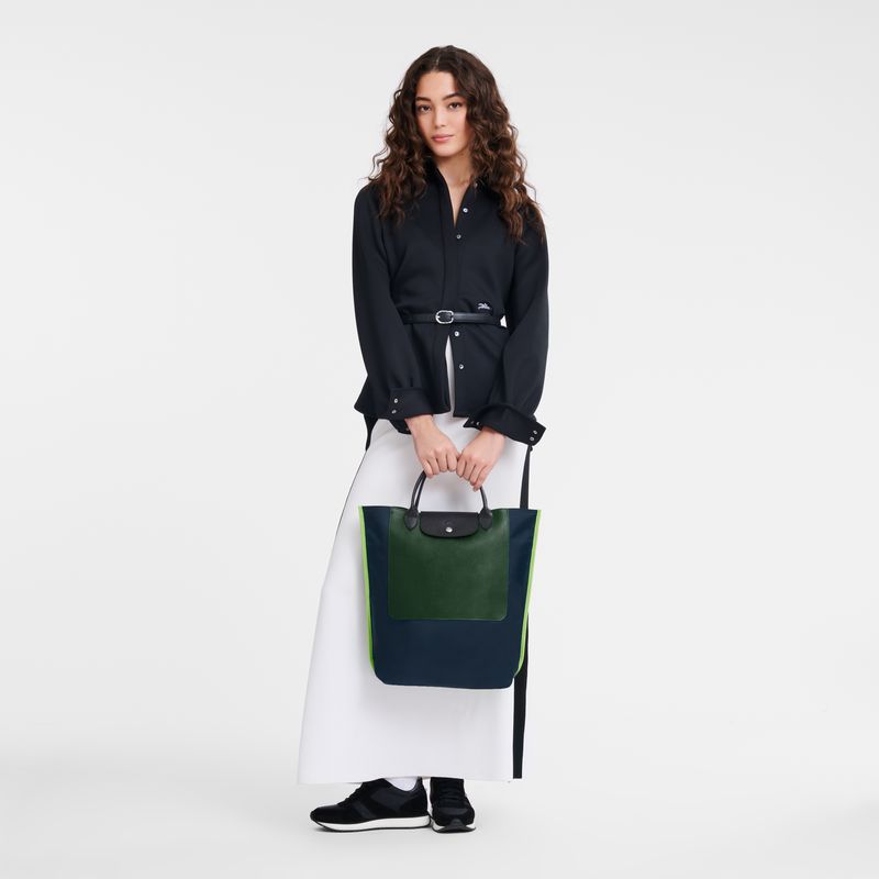 Torebka Męskie Longchamp Cabas M Tote Canvas Granatowe | PL7472JP