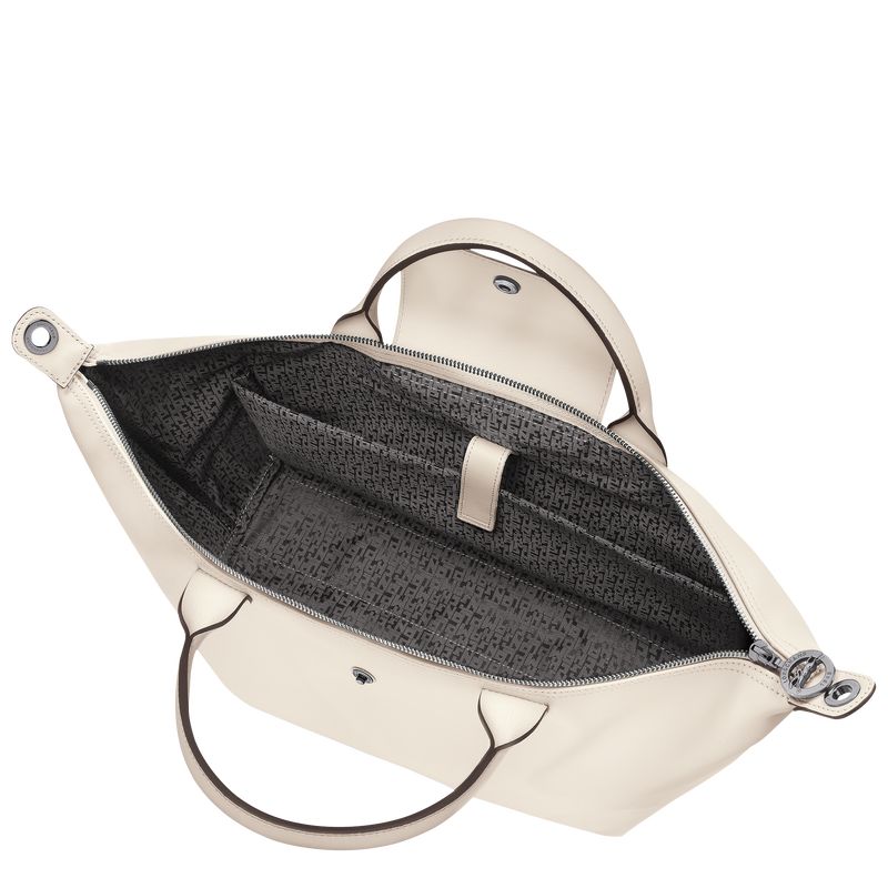 Torebka Męskie Longchamp Le Pliage Xtra L Leather Ecru | PL7479PJ