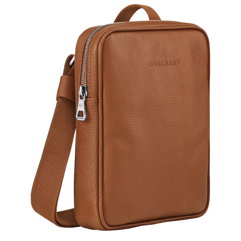 Torebki Małe Damskie Longchamp Le FoulonnÉ XS Crossbody Leather Caramel | PL9356TC