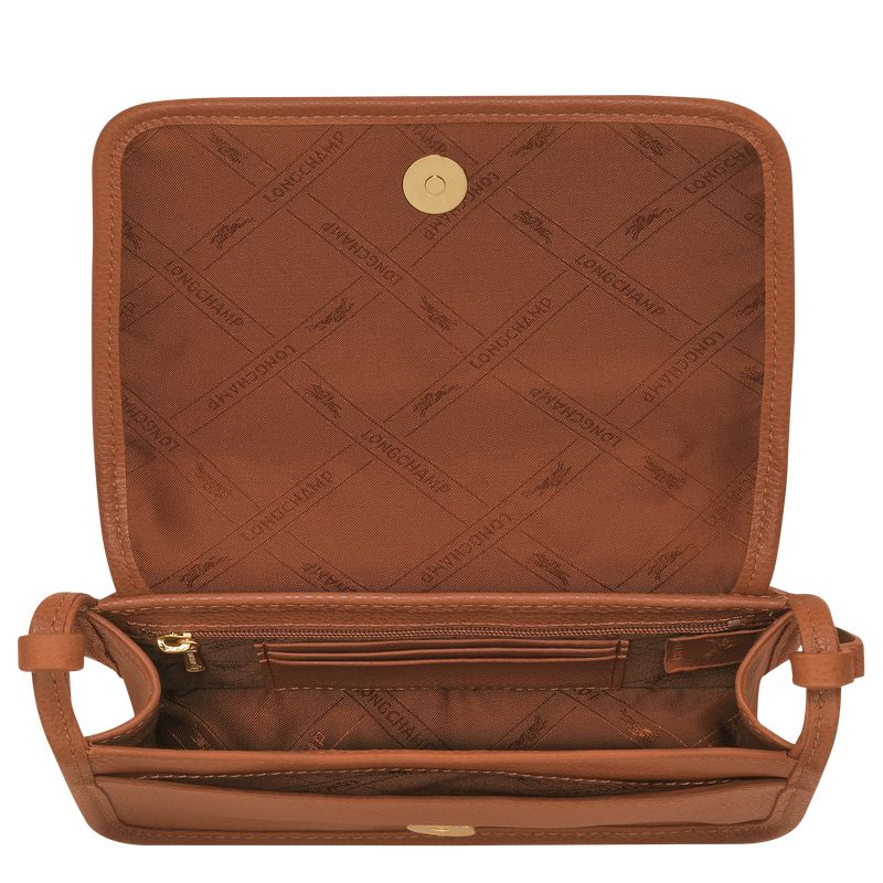 Torebki Małe Damskie Longchamp Le FoulonnÉ XS Clutch Leather Caramel | PL9350AH