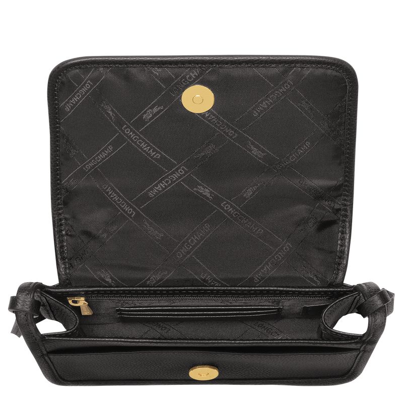 Torebki Małe Damskie Longchamp Le FoulonnÉ XS Clutch Leather Czarne | PL9349SG