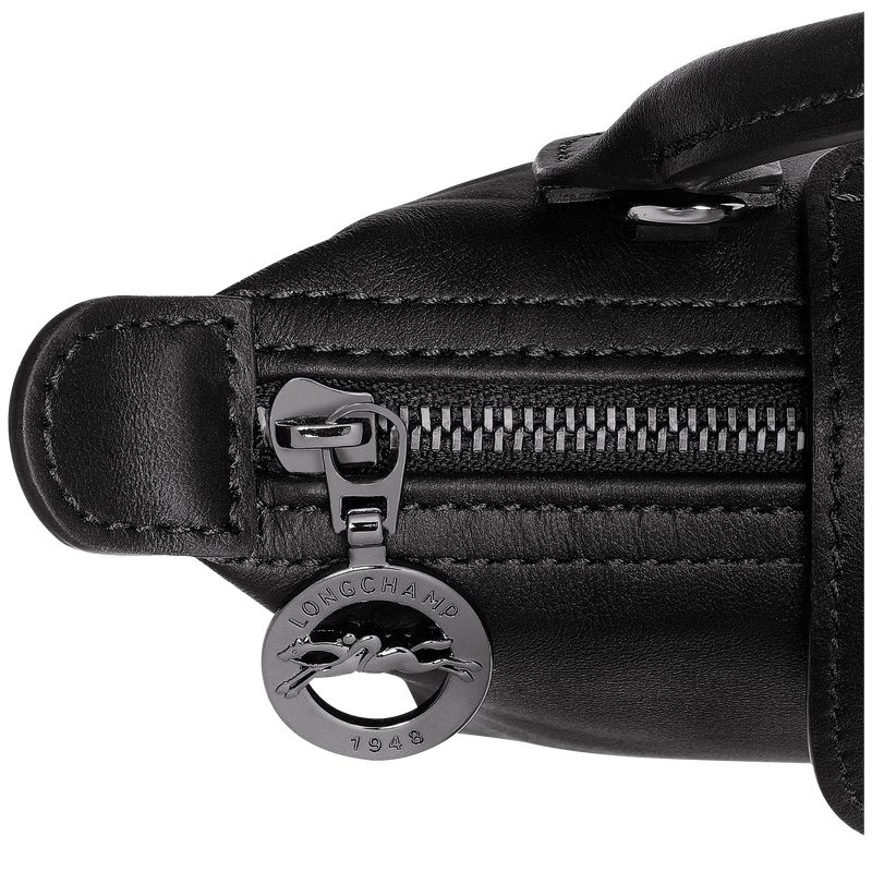 Torebki Małe Damskie Longchamp Le Pliage Xtra XS Pouch Leather Czarne | PL9296DF