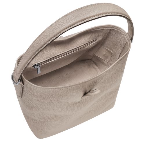 Torebki Małe Damskie Longchamp Le Roseau Essential XS Bucket Leather Clay | PL9271GS