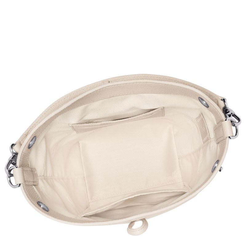 Torebki Małe Damskie Longchamp Le Roseau XS Bucket Leather Paper | PL9335MQ