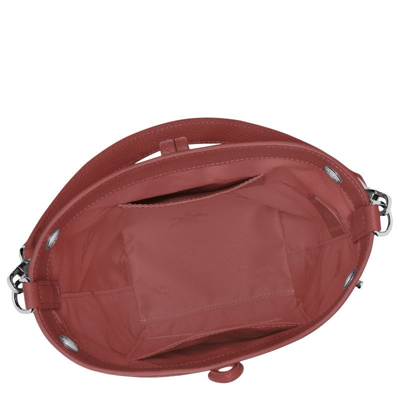 Torebki Małe Damskie Longchamp Le Roseau XS Bucket Leather Chestnut | PL9334MQ