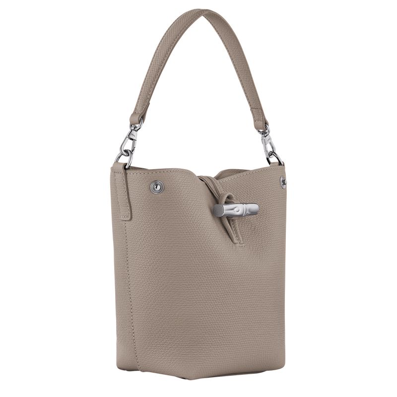 Torebki Małe Damskie Longchamp Le Roseau XS Bucket Leather Clay | PL9332BE