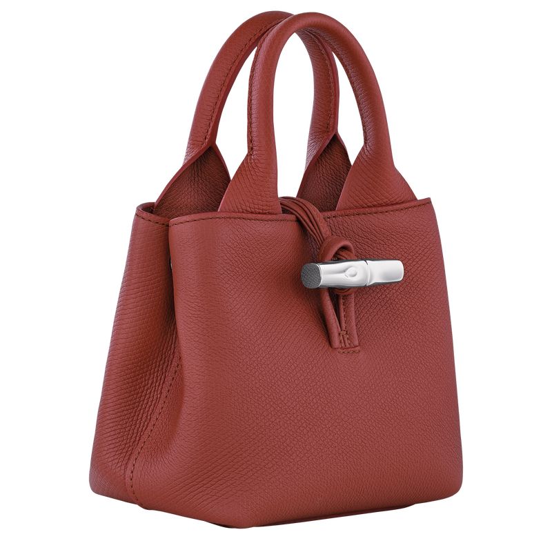 Torebki Małe Damskie Longchamp Le Roseau XS Handbag Leather Chestnut | PL9328ZU