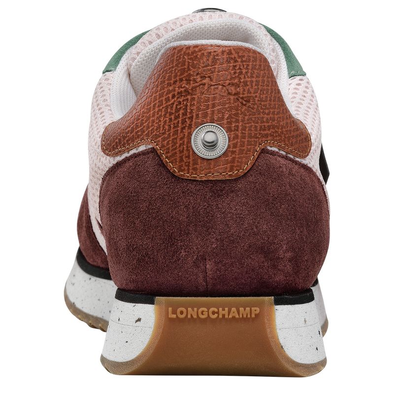 Trampki Damskie Longchamp Leather Bordowe | PL7680JP