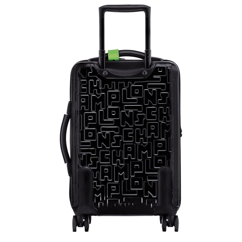 Walizki Męskie Longchamp LGP Travel M Polycarbonate Czarne | PL7167PJ